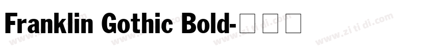Franklin Gothic Bold字体转换